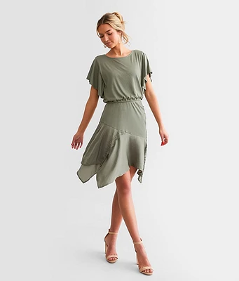 Pieced Lace Mini Dress