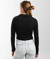 Criss Cross Collared Top