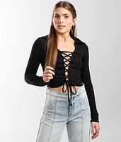 Criss Cross Collared Top