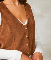 Corduroy Cropped Vest