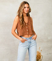 Corduroy Cropped Vest