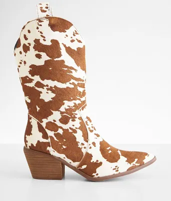 Dingo Live A Little Cow Print Leather Western Boot