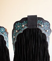 Tequila Sunrise Fringe Western Leather Boot