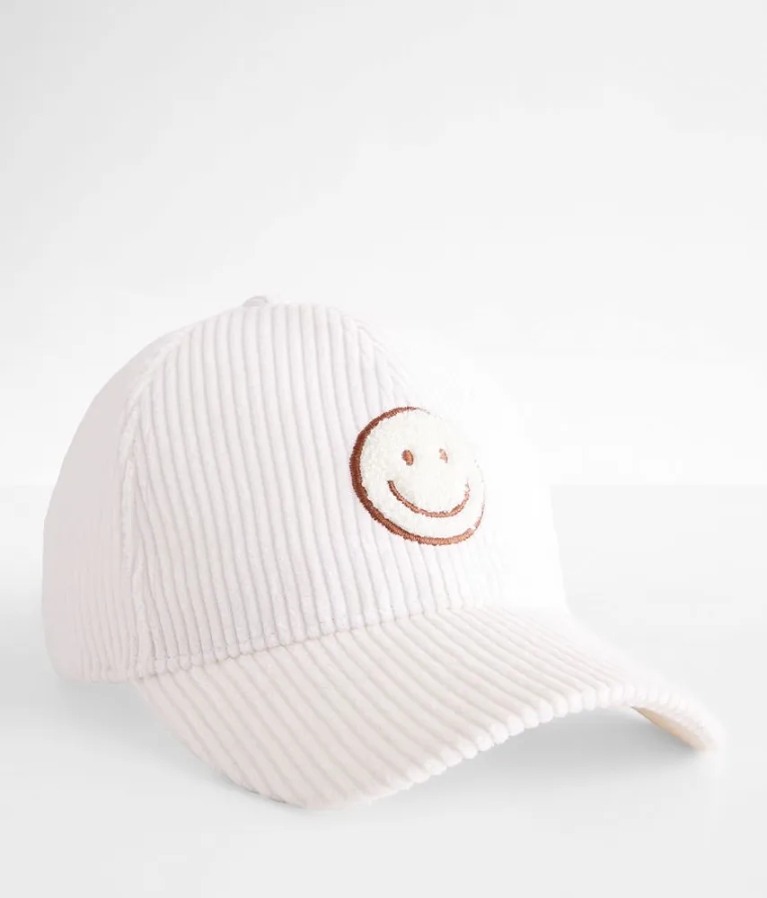 Smiley Corduroy Baseball Hat