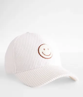 Smiley Corduroy Baseball Hat