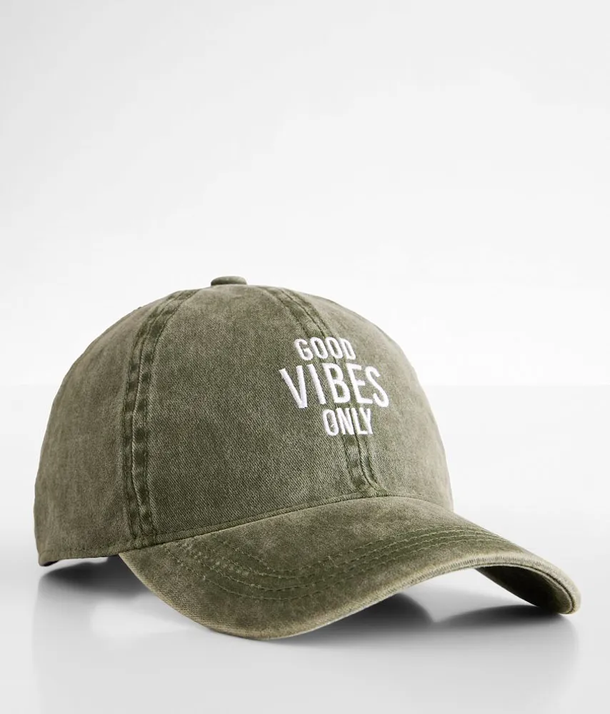Good Vibes Only Washed Baseball Hat