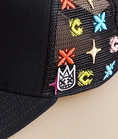 Logo Pattern Trucker Hat
