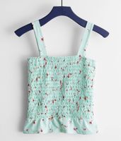 Girls - Bobeau Smocked Floral Tank Top