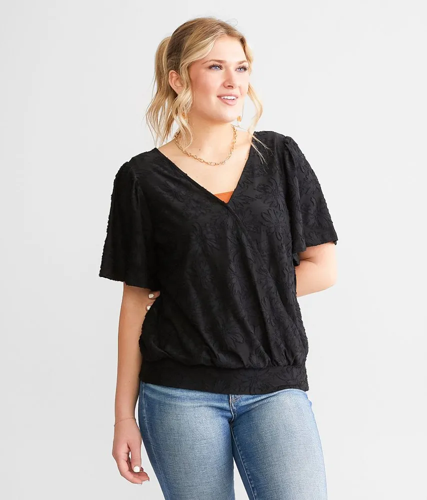 Daytrip Floral Surplice Top