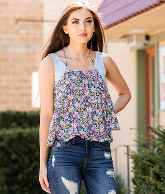 Willow & Root Layered Floral Tank Top