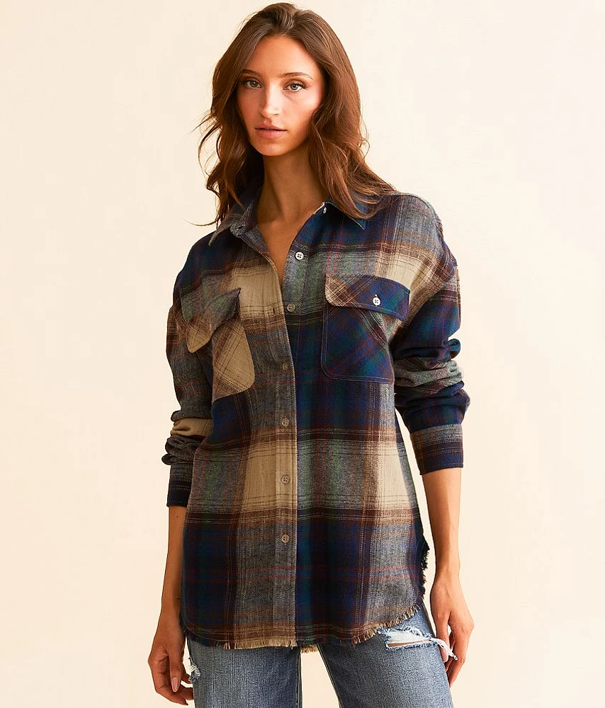 BKE Plaid Flannel Boyfriend Shirt