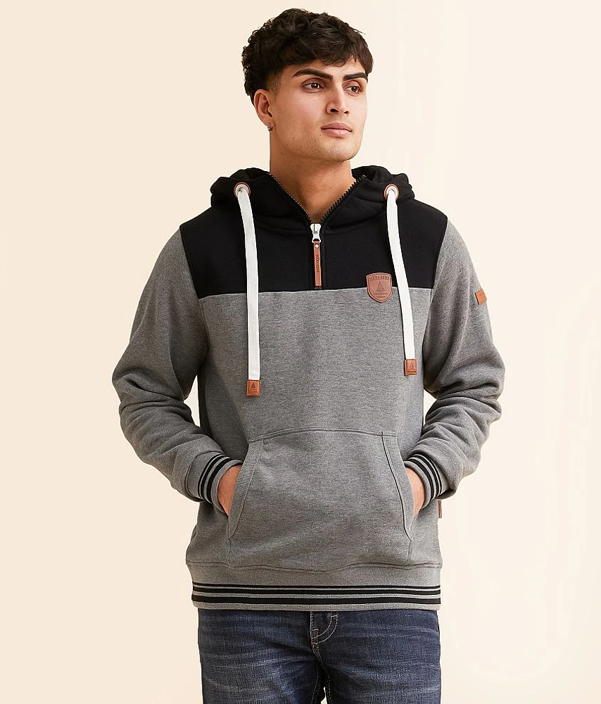 Wanakome Rob Quarter Zip Hooded Sweatshirt