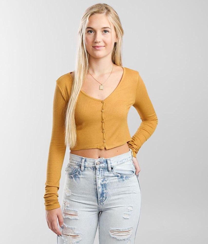 Buckle Double Zero Button Down Top