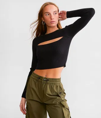 Double Zero Be My Comfort Cropped Sweater