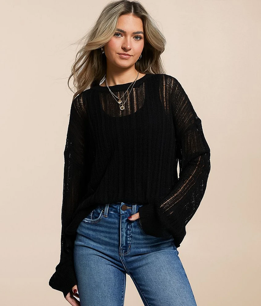 Double Zero Open Weave Sweater