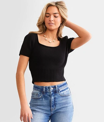 Swept Away Cropped Sweater