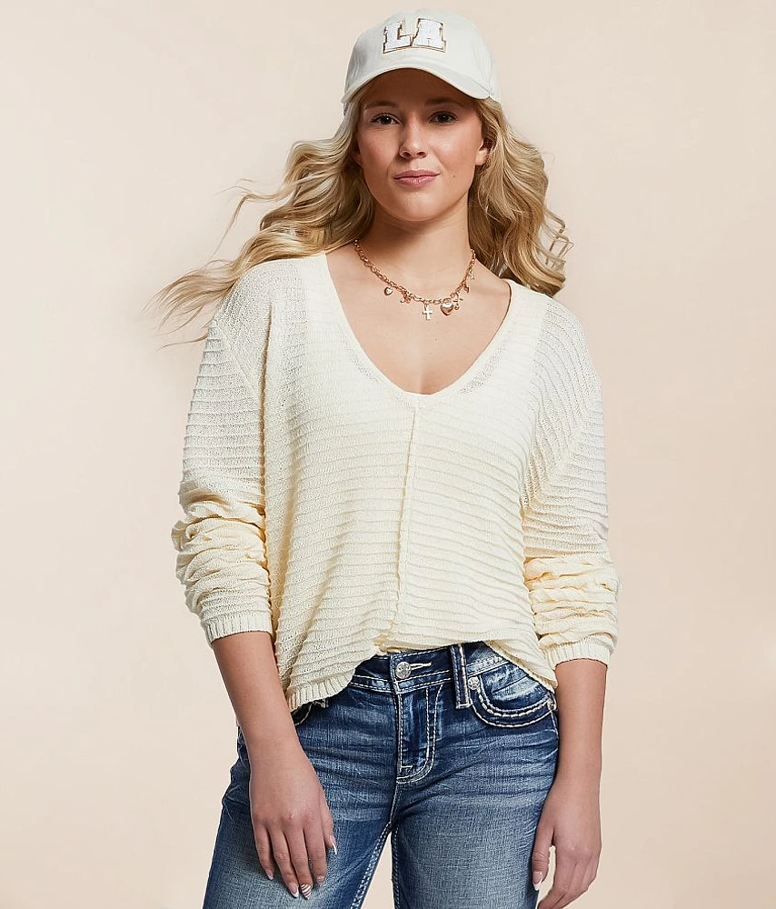 Double Zero Textured Knit Sweater