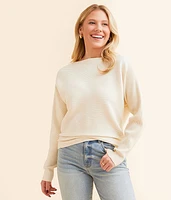 Double Zero Ribbed Knit Sweater