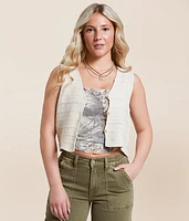 Cropped Sweater Tank Top