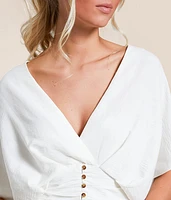 Pleated Dolman Top