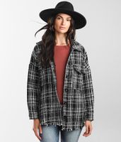 Hyfve Plaid Frayed Shacket