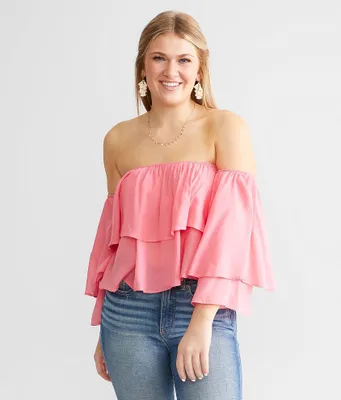 Hyfve Off The Shoulder Cropped Top