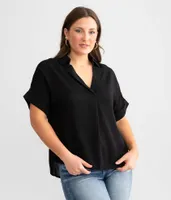 Hyfve On The Run Cuffed Sleeve Top