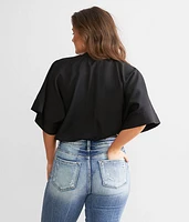 Pretty Please Surplice Cropped Top