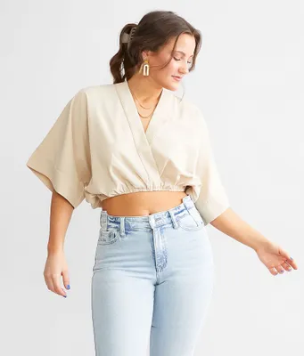 Hyfve Pretty Please Surplice Cropped Top