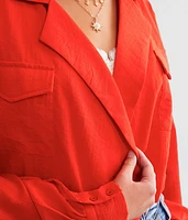 Collared Surplice Top