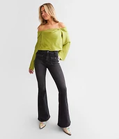Satin Cold Shoulder Top
