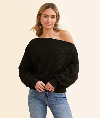 Hyfve Asymmetrical Boat Neck Top