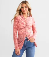 Hyfve Velvet Collared Shirt