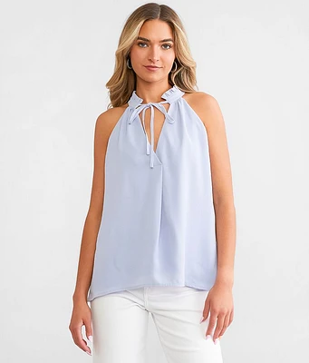 Hyfve Ruffle High Neck Tank Top