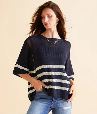 Hyfve Destructed Stripe Sweater