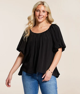 Puff Sleeve A-Line Top