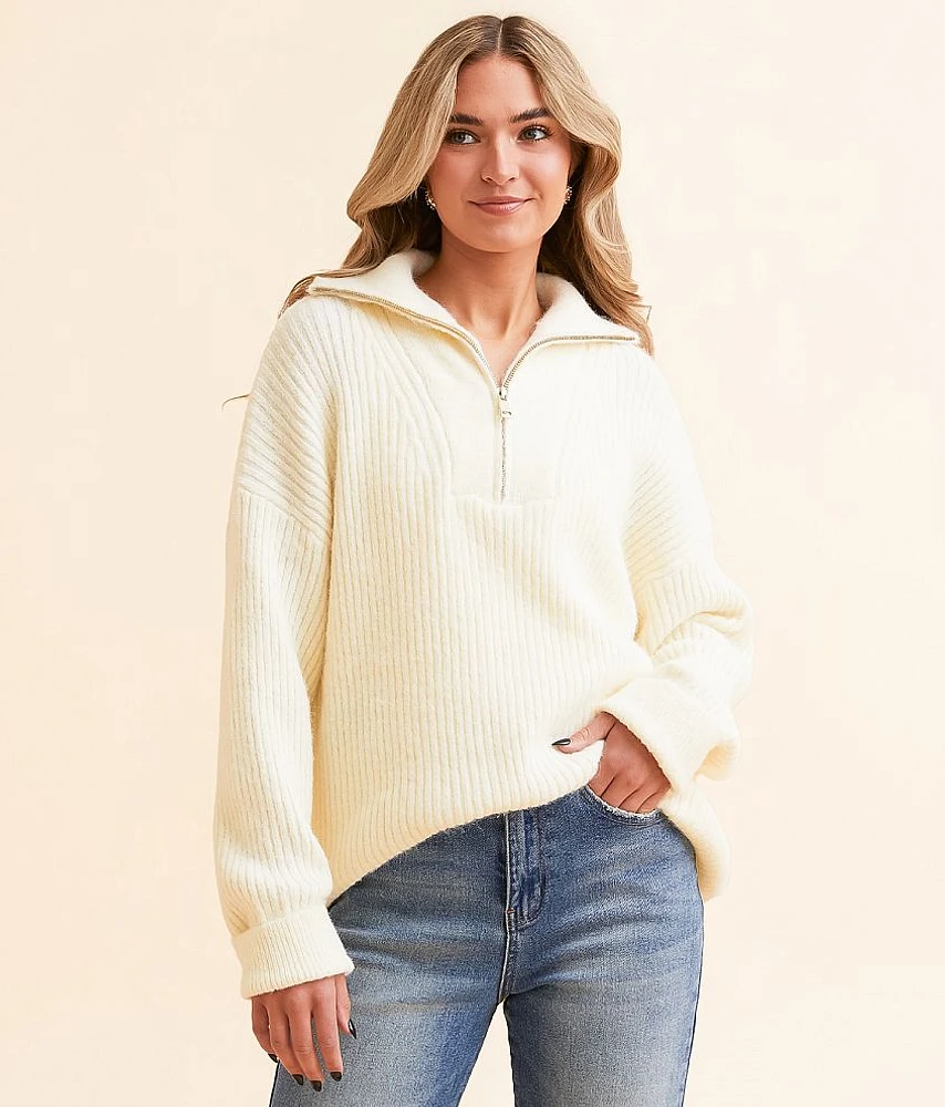 Hyfve Half Zip Collared Sweater