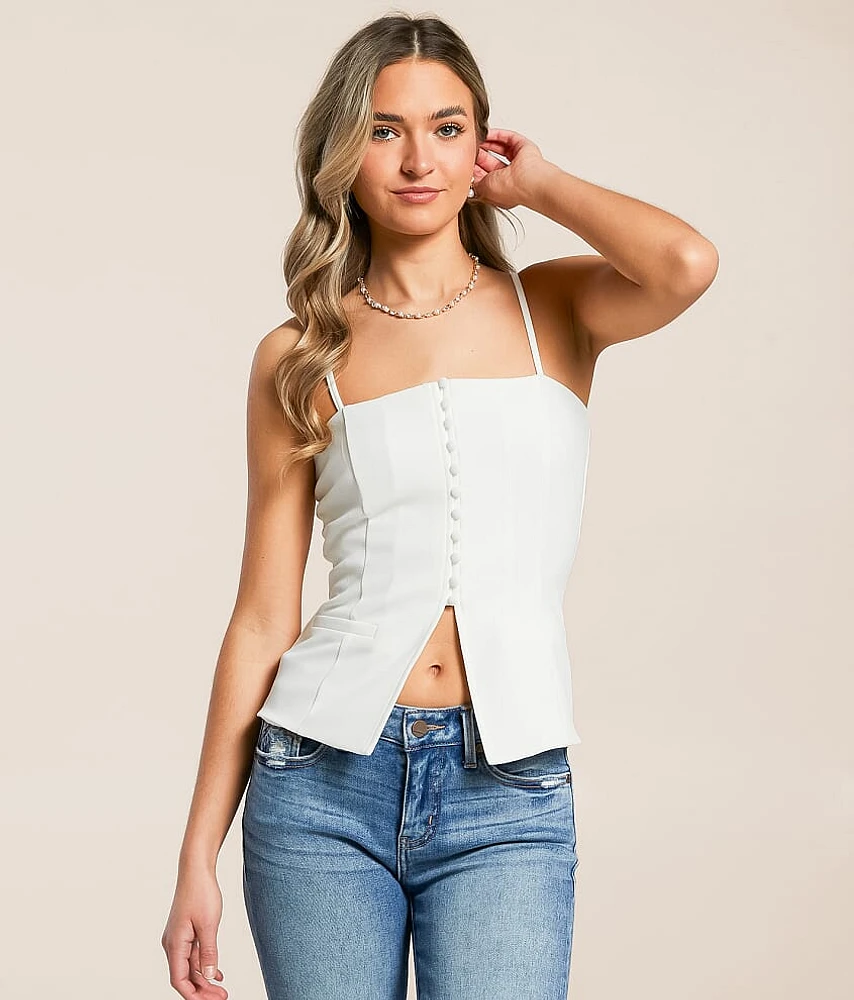 Split Front Tank Top