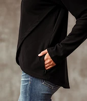 Asymmetrical Quarter Zip Pullover