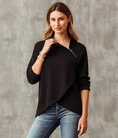 Asymmetrical Quarter Zip Pullover