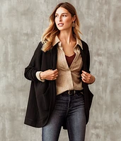 Textured Cocoon Cardigan