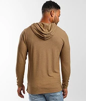 Outpost Makers Textured Knit Henley Hoodie