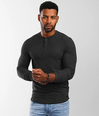 Brushed Knit Henley
