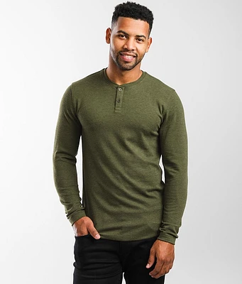 Brushed Knit Henley