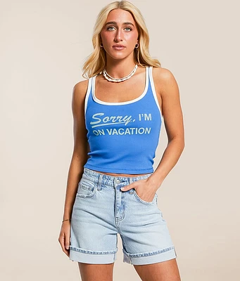 On Vacation Cropped Tank Top
