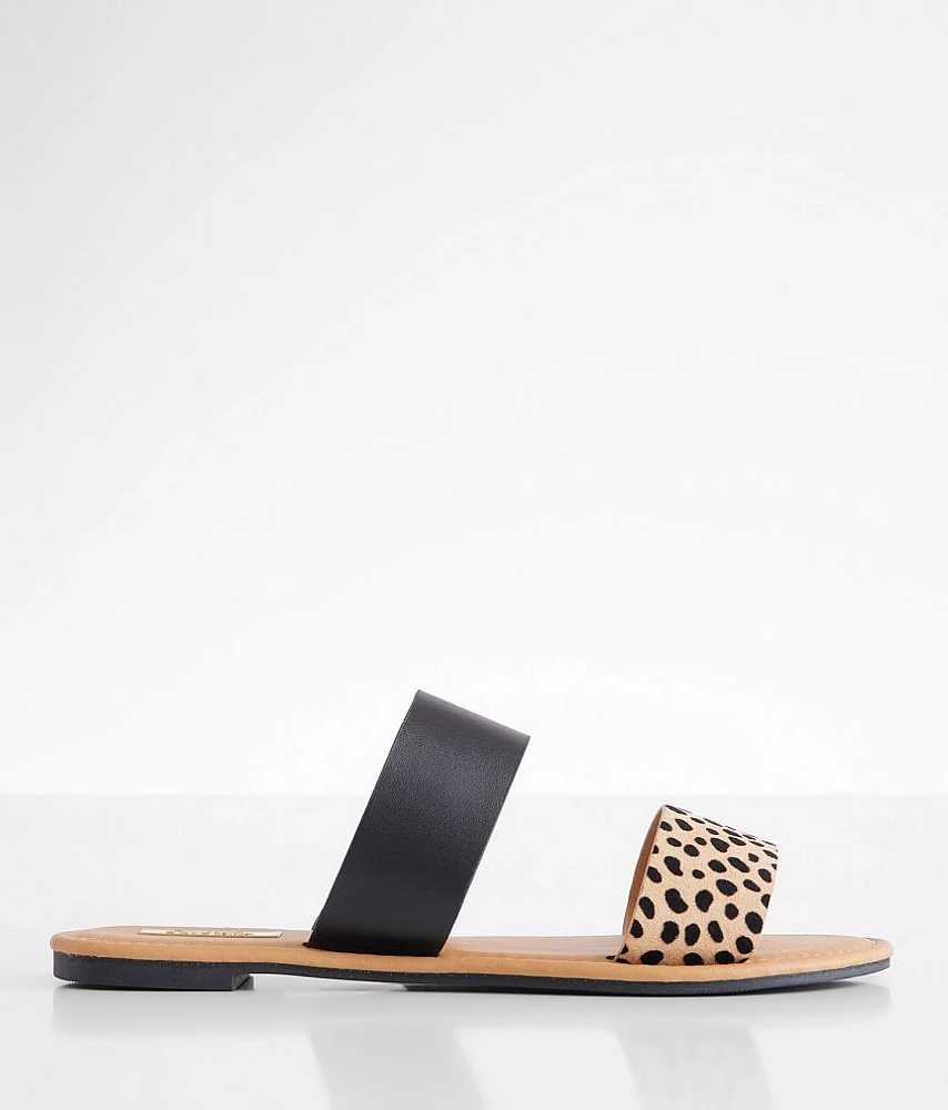 Qupid Double Strap Sandal