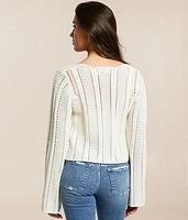 Crochet Cropped Cardigan Sweater