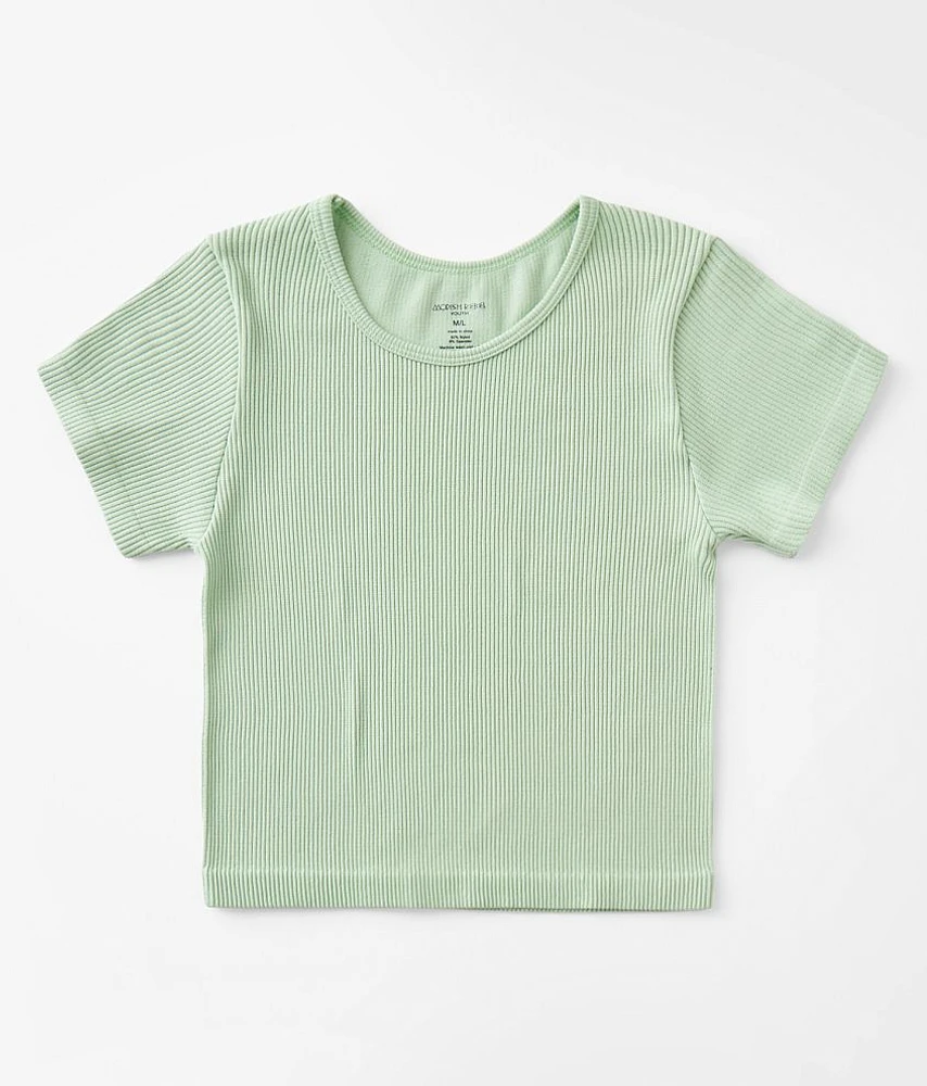 Girls - Modish Rebel Ribbed T-Shirt