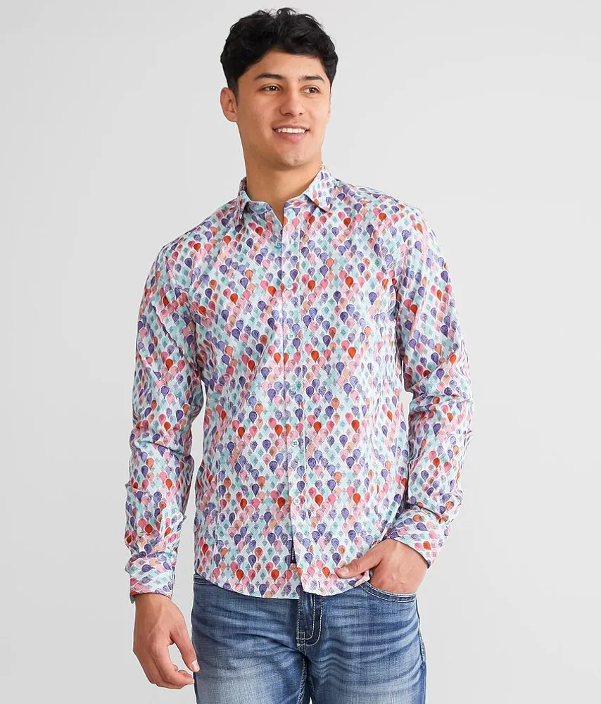 Eight X Rain Drop Print Shirt