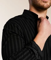 Flocked Stripe Shirt